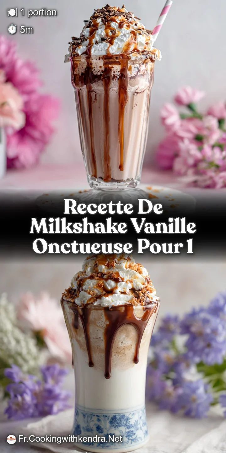 Close-up of a creamy milkshake, highlighting the smooth texture and frothy bubbles. Hints of vanilla and sweetness are vis...