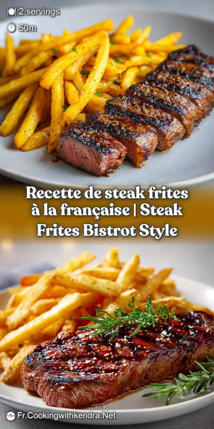 Close-up of a tender steak with a rich crust, alongside perfectly fried golden potato wedges.