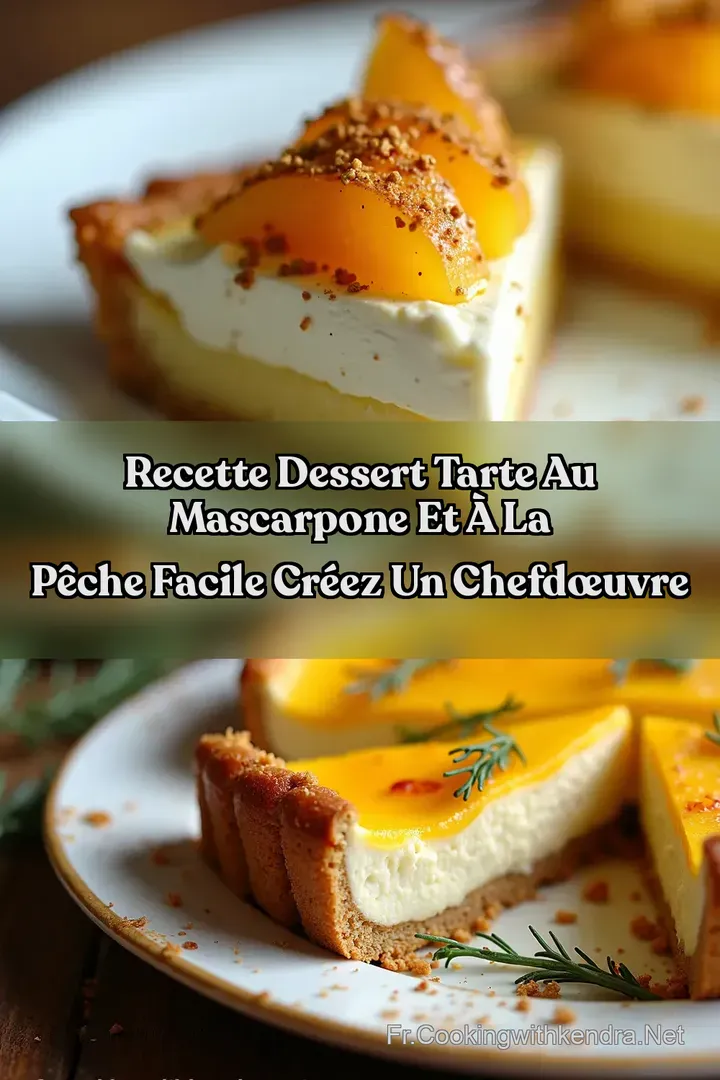 Recette Dessert Tarte au Mascarpone et &agrave; la P&ecirc;che Facile Cr&eacute;ez Un ChefD&oelig;uvre