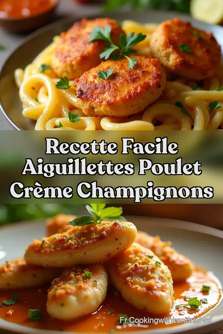 Recette Facile Aiguillettes Poulet Cr&egrave;me Champignons