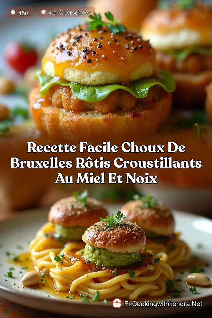Recette Facile Choux de Bruxelles R&ocirc;tis Croustillants au Miel et Noix