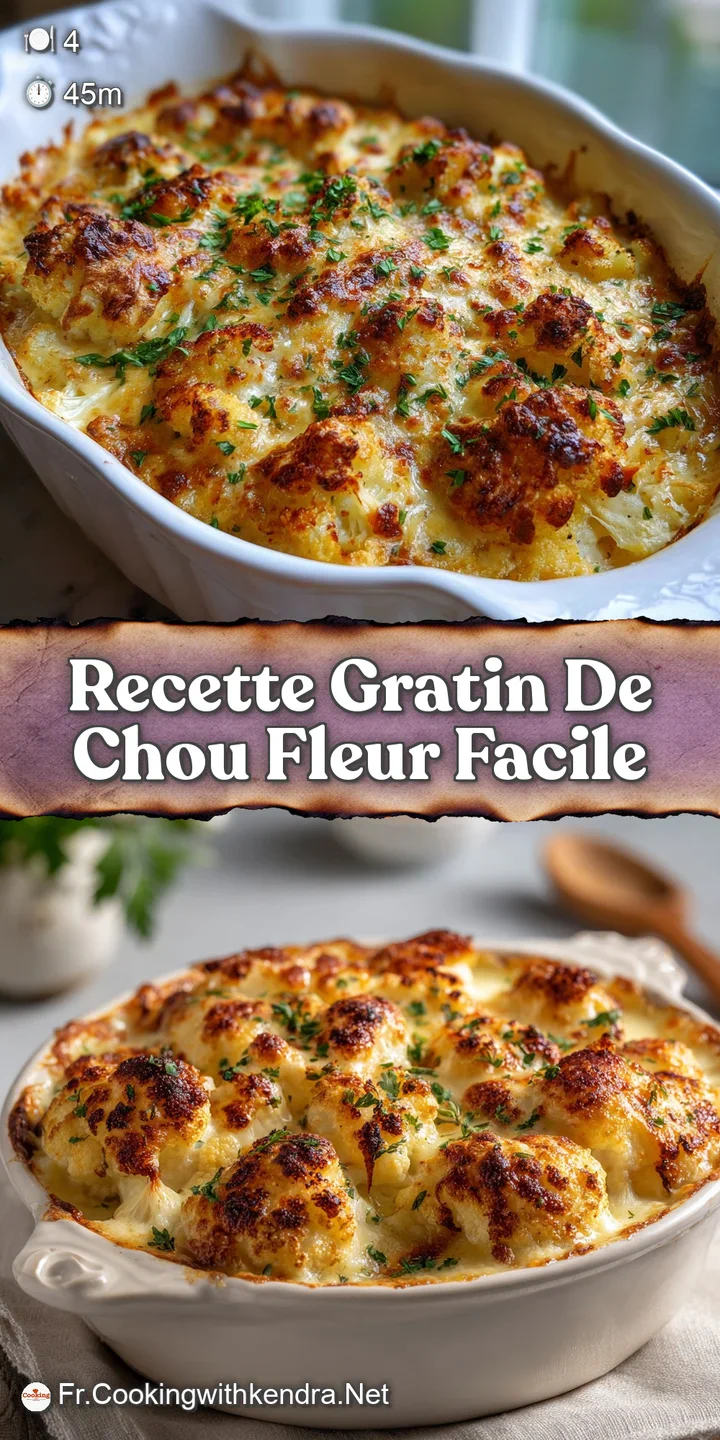 Close-up of a cauliflower gratin: bubbling cheese, golden-brown crust, and a creamy, inviting texture promising a comforti...