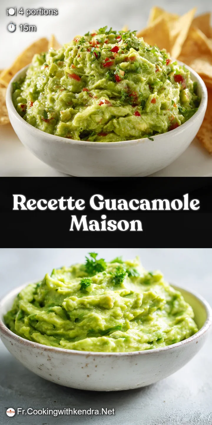 Close-up of chunky, bright green guacamole; creamy avocado, juicy tomato, and fresh cilantro create an irresistible texture.