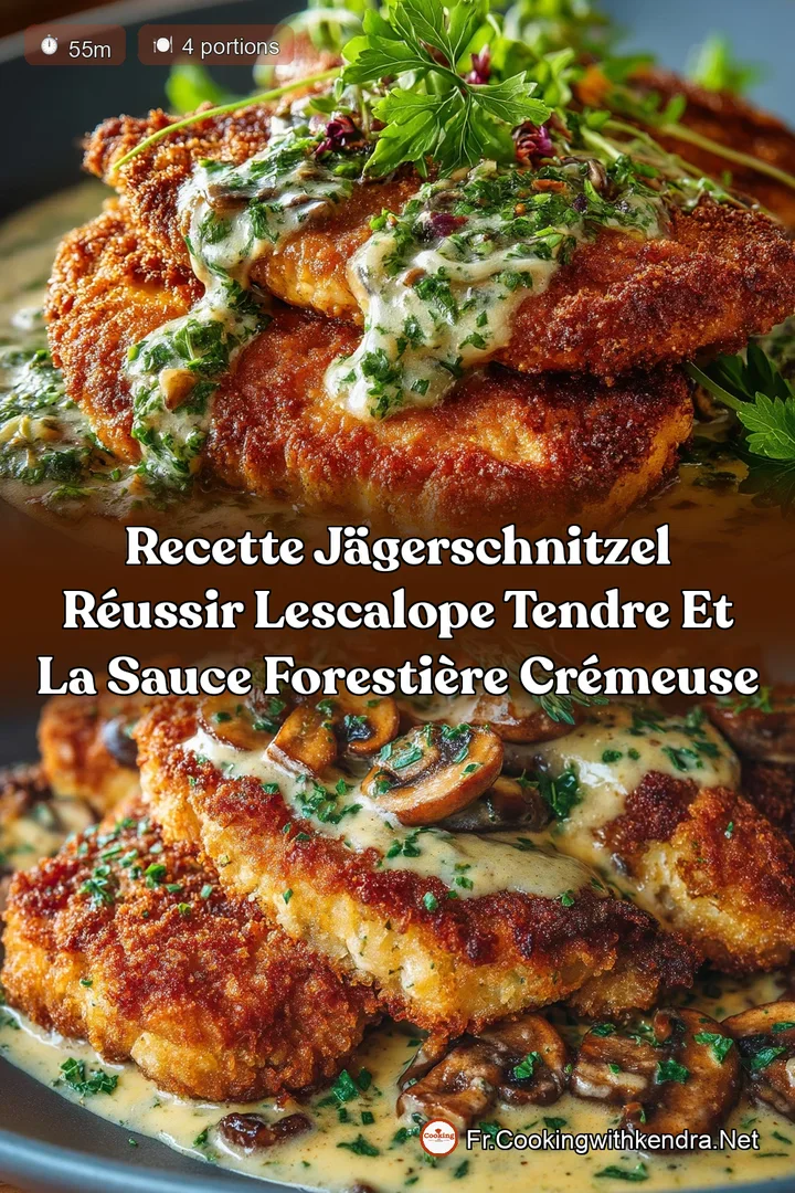 Recette J&auml;gerschnitzel R&eacute;ussir lescalope tendre et la sauce foresti&egrave;re cr&eacute;meuse