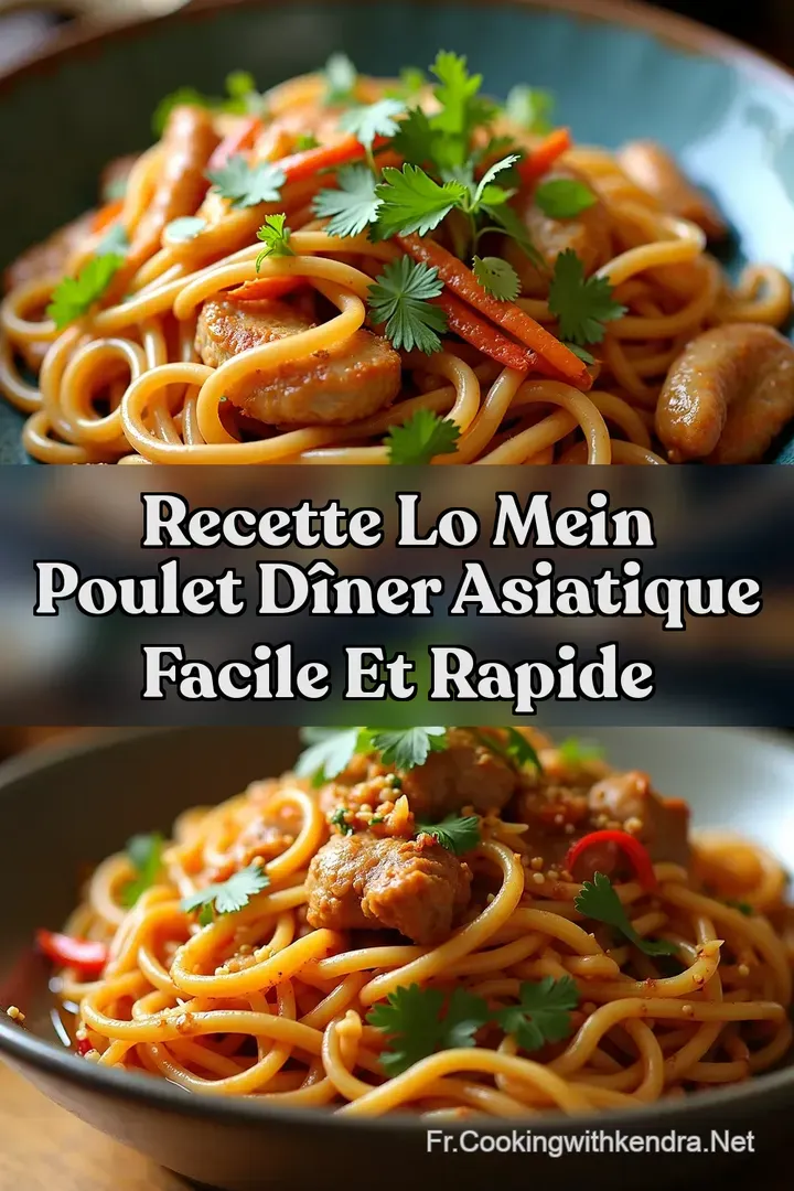 Recette Lo Mein Poulet D&icirc;ner Asiatique Facile et Rapide