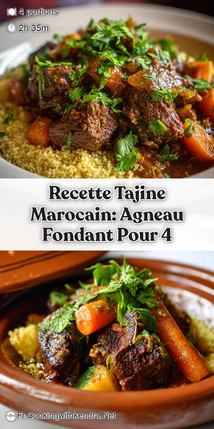 Aromatic, glistening lamb tagine, close-up. Tender meat glistens with rich sauce. Steaming and visually appealing, vibrant...