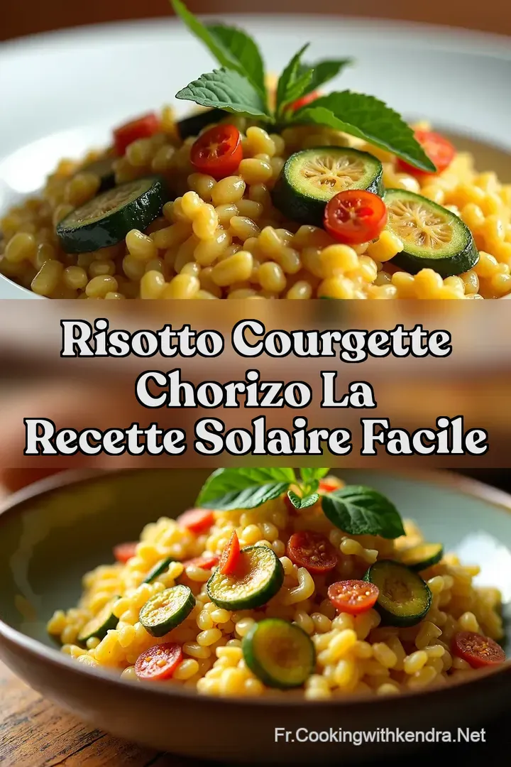 Risotto Courgette Chorizo La Recette Solaire Facile