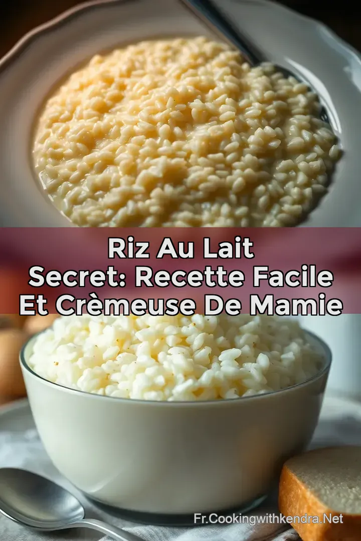 Riz au Lait Secret: Recette Facile et Cr&egrave;meuse de Mamie