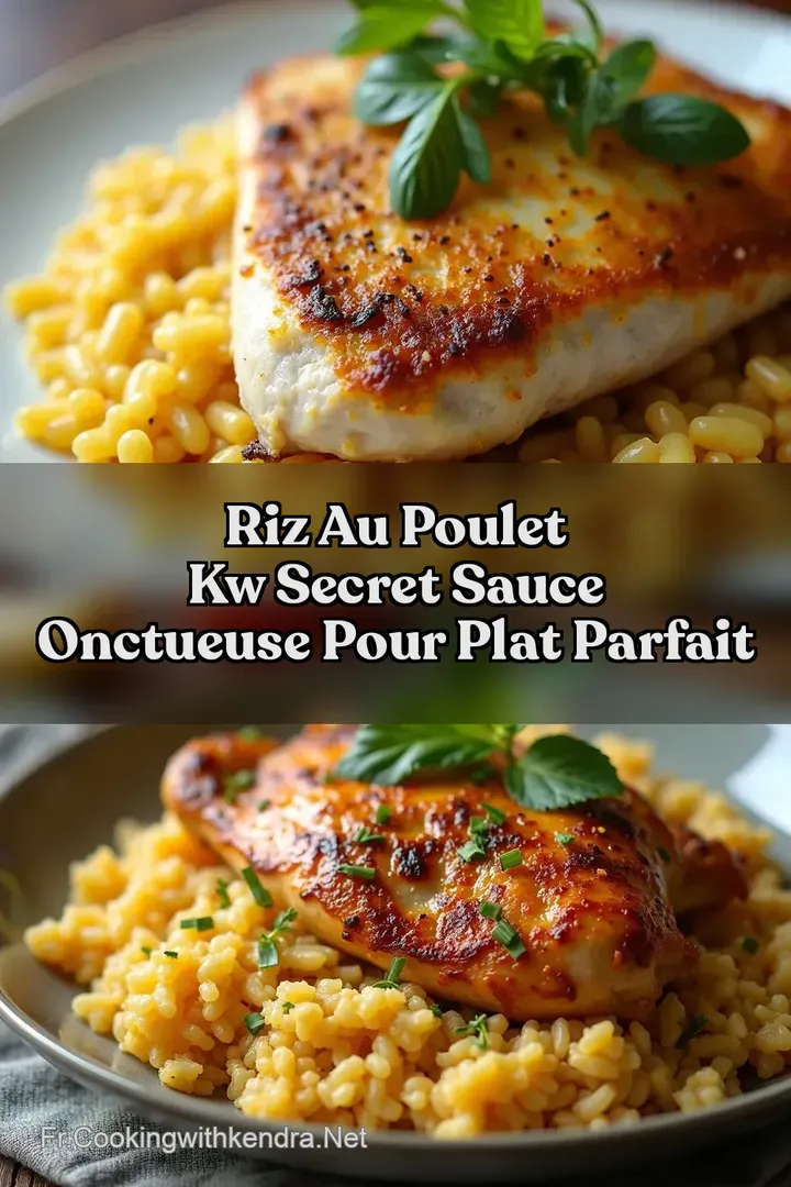 Riz Au Poulet kw Secret sauce onctueuse pour plat parfait