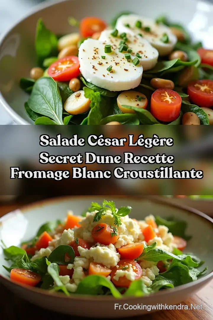 Salade C&eacute;sar L&eacute;g&egrave;re Secret dune Recette Fromage Blanc Croustillante