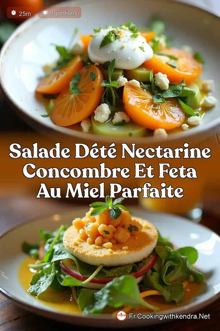 Salade d&Eacute;t&eacute; Nectarine Concombre et Feta au Miel Parfaite