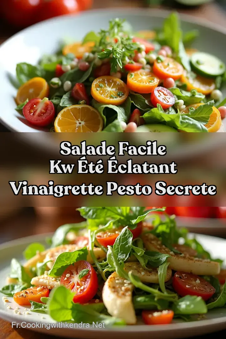 Salade Facile kw &Eacute;t&eacute; &Eacute;clatant Vinaigrette Pesto Secrete