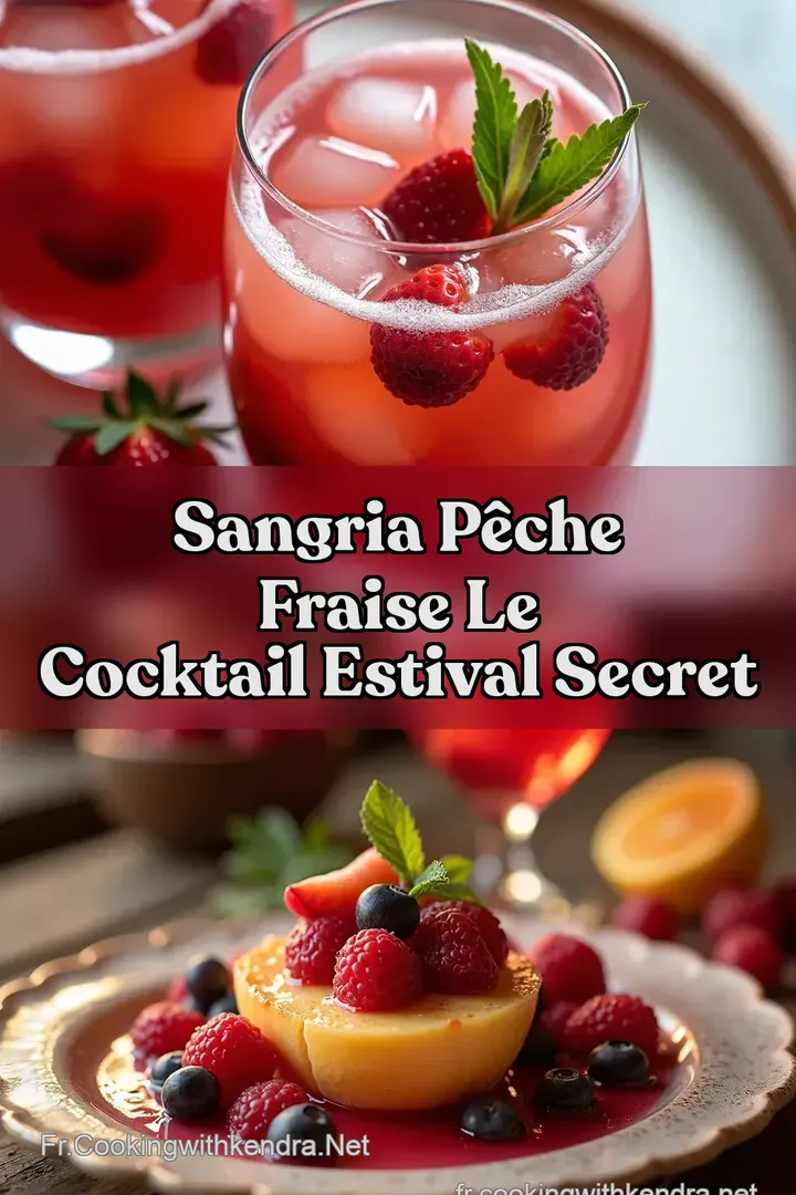 Sangria P&ecirc;che Fraise Le Cocktail Estival Secret