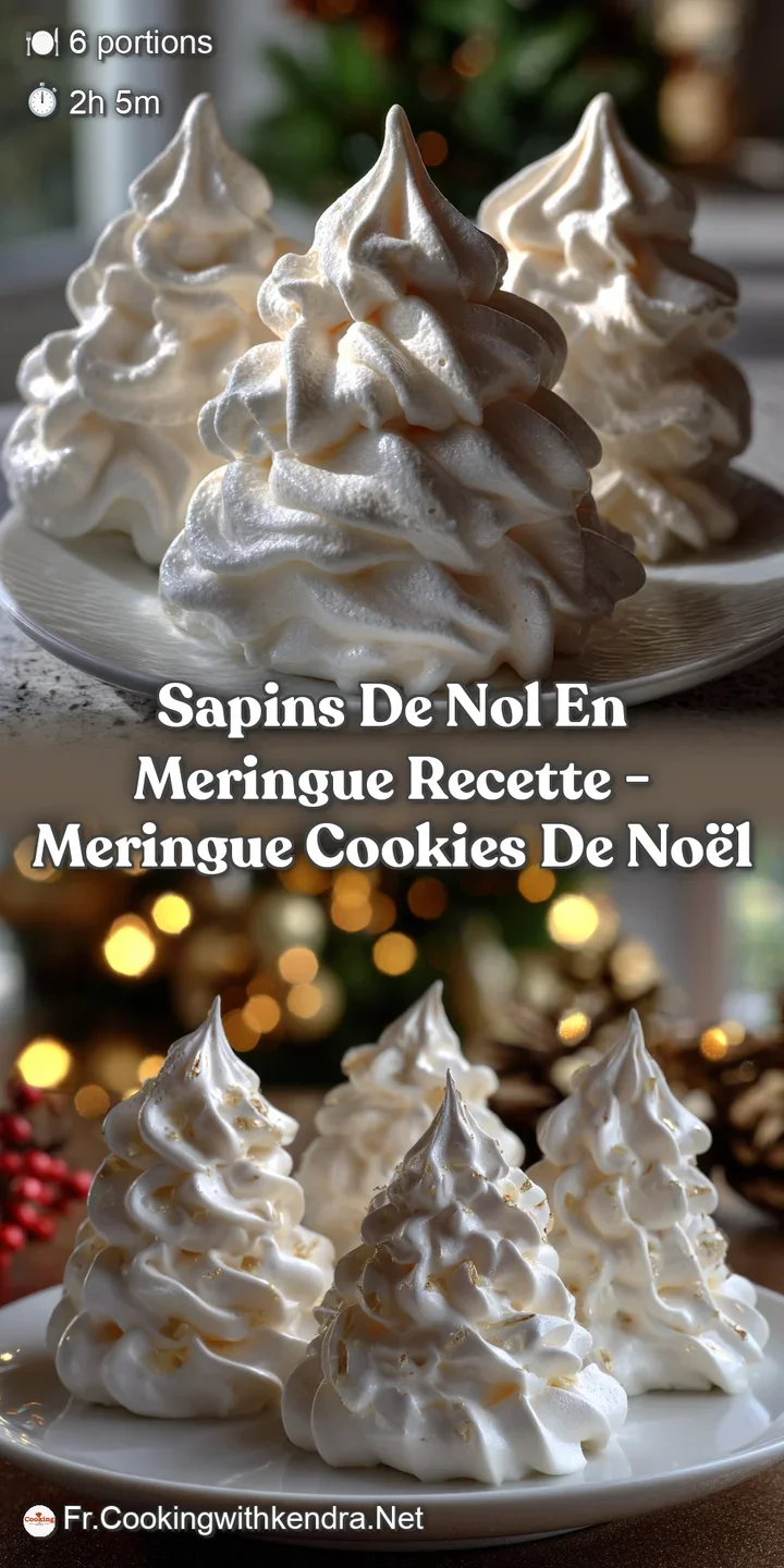 Sapins de Nol en Meringue Recette - Meringue Cookies de No&euml;l