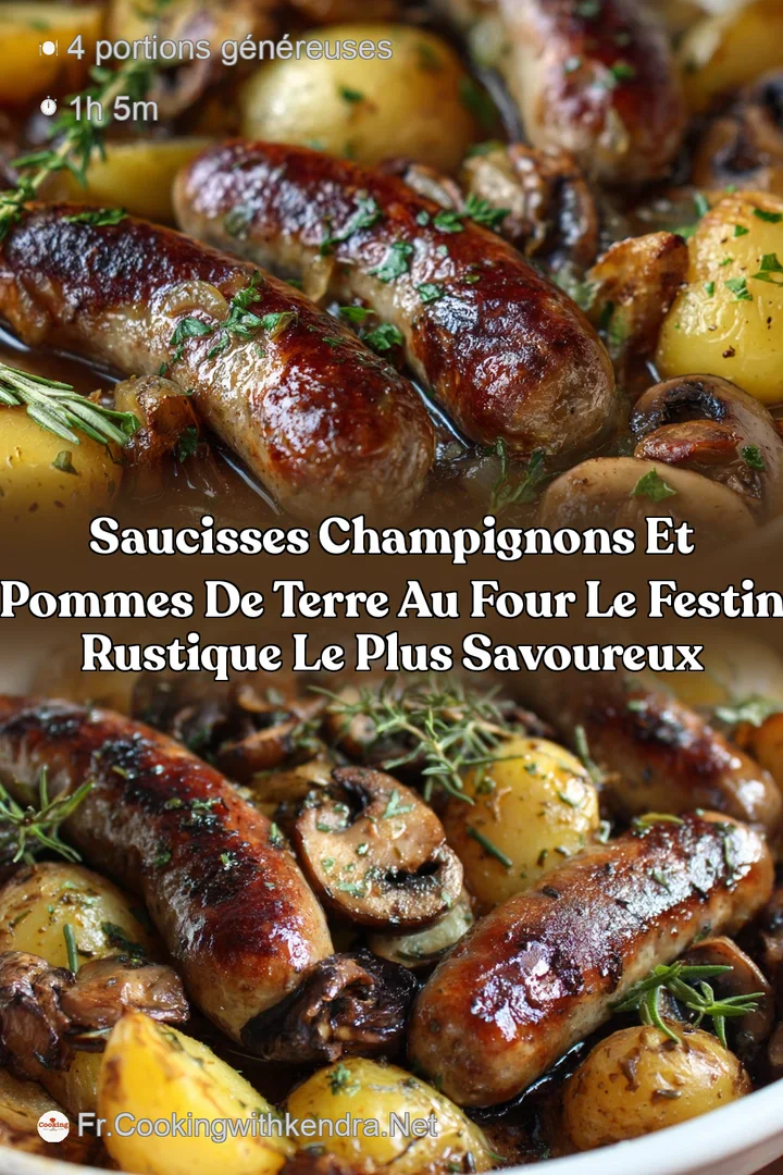 Saucisses Champignons et Pommes de Terre au Four Le festin rustique le plus savoureux