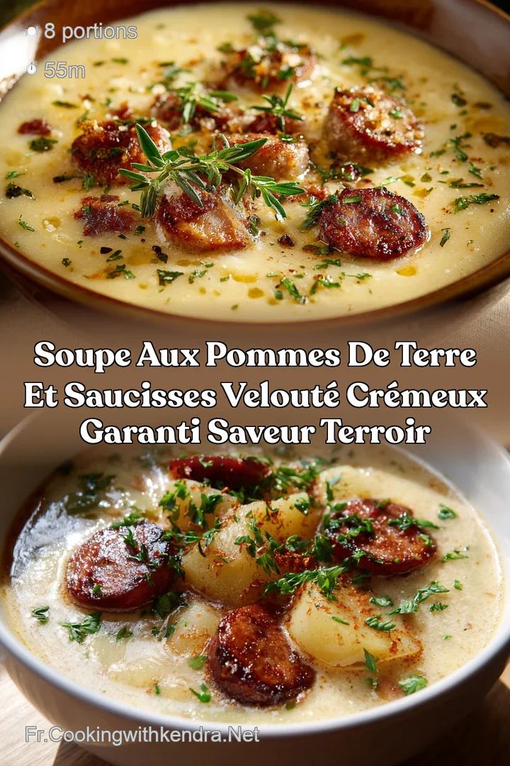 Soupe aux pommes de terre et saucisses Velout&eacute; cr&eacute;meux garanti saveur terroir
