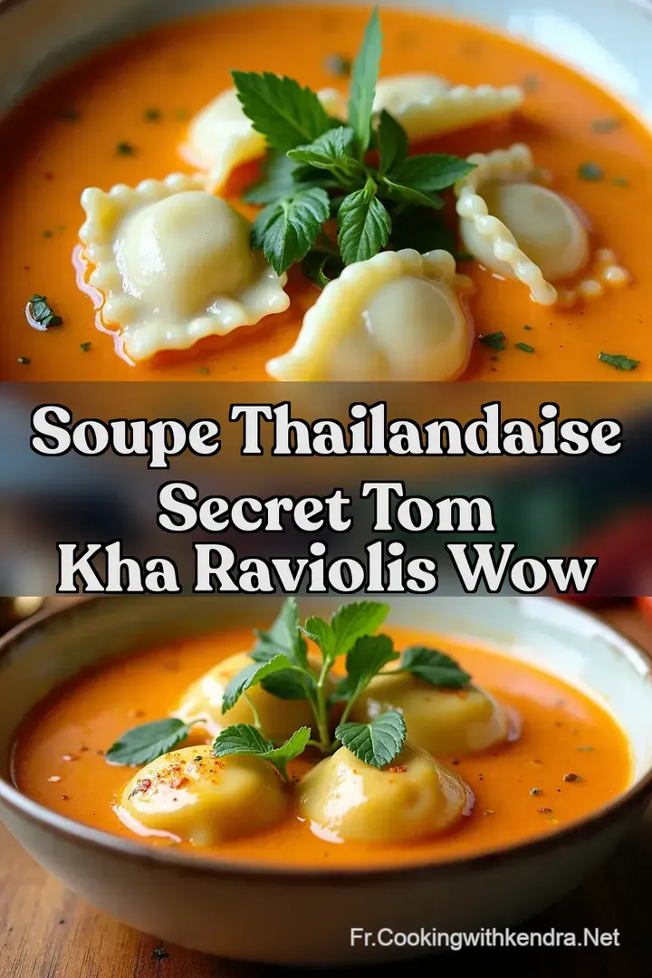 Soupe Thailandaise Secret Tom Kha Raviolis Wow