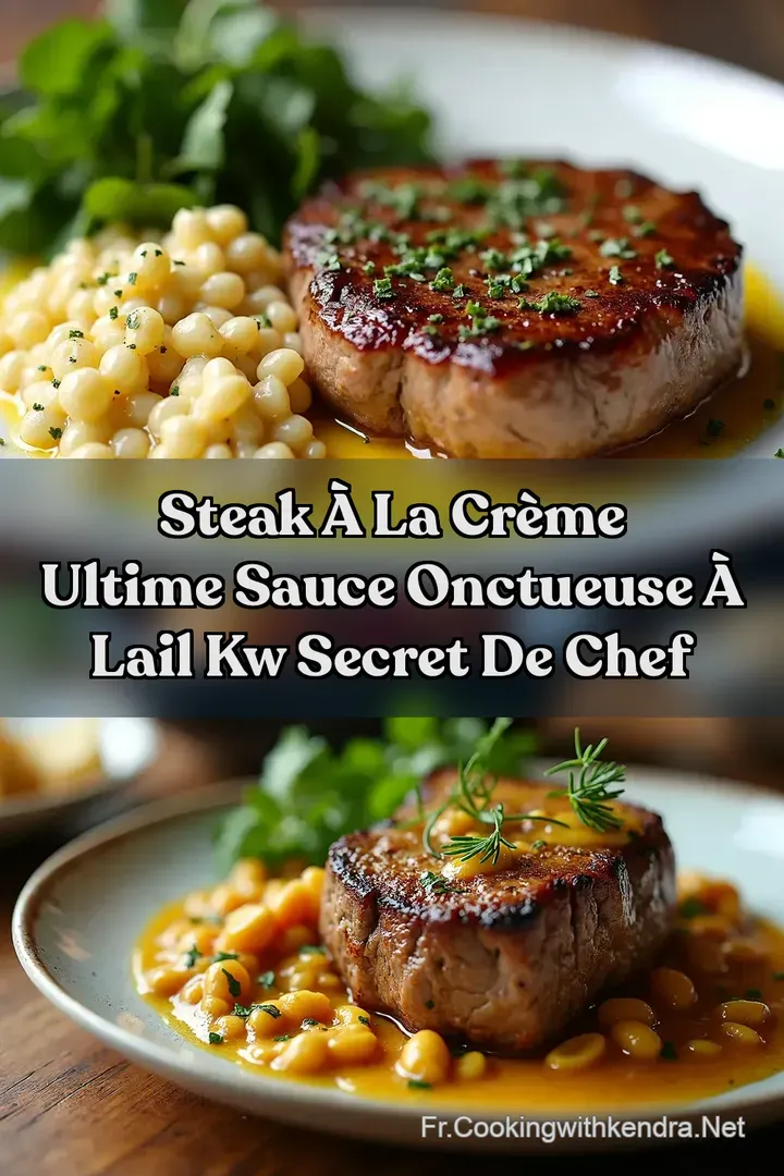 Steak &agrave; la Cr&egrave;me Ultime Sauce Onctueuse &agrave; lAil kw Secret de Chef