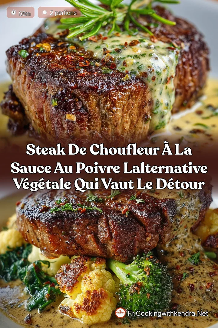Steak de choufleur &agrave; la sauce au poivre lAlternative V&eacute;g&eacute;tale qui Vaut le D&eacute;tour