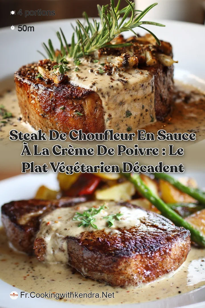 Steak de choufleur en sauce &agrave; la cr&egrave;me de poivre : Le plat v&eacute;g&eacute;tarien d&eacute;cadent