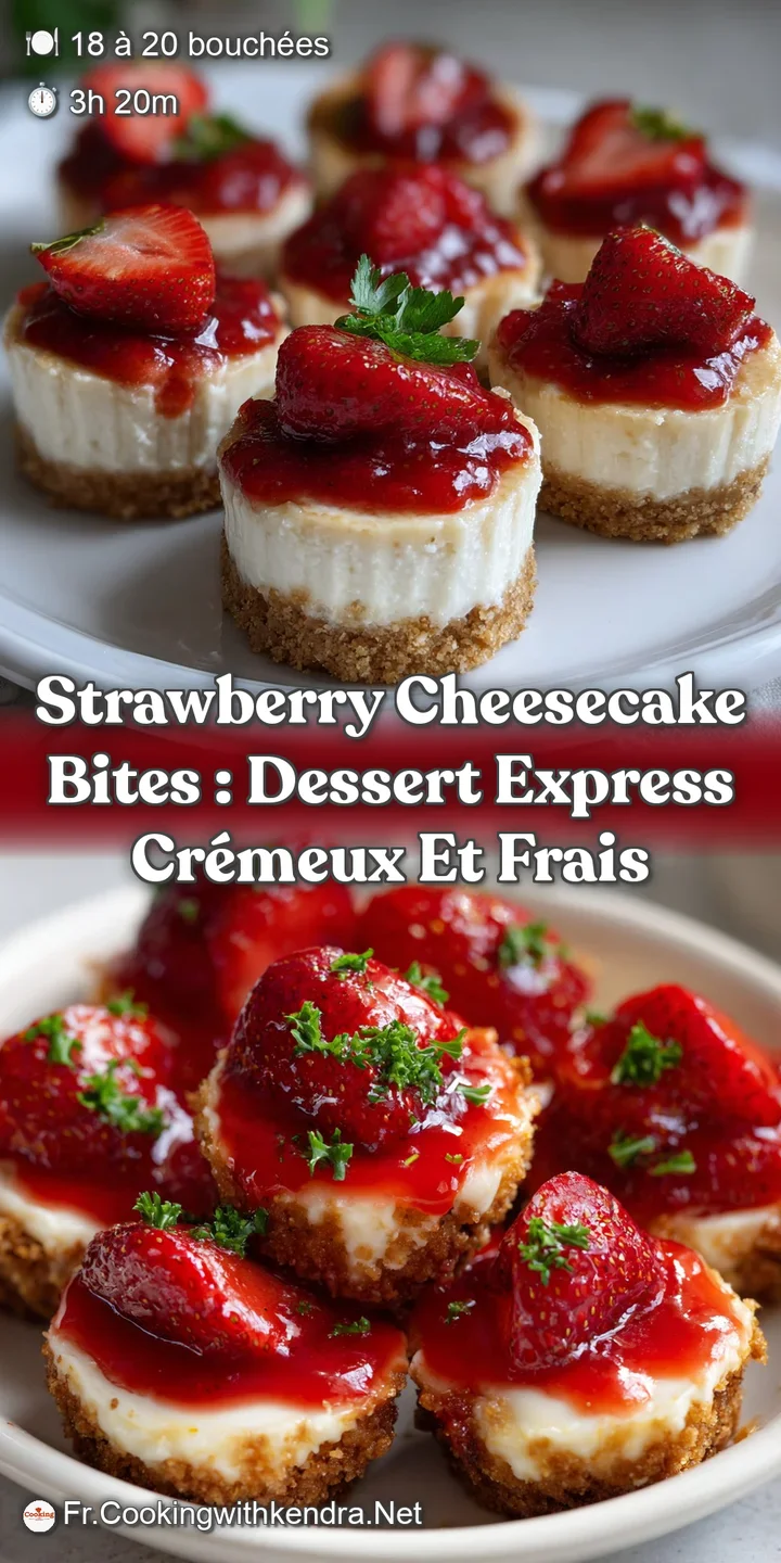 Strawberry Cheesecake Bites : Dessert Express Cr&eacute;meux et Frais