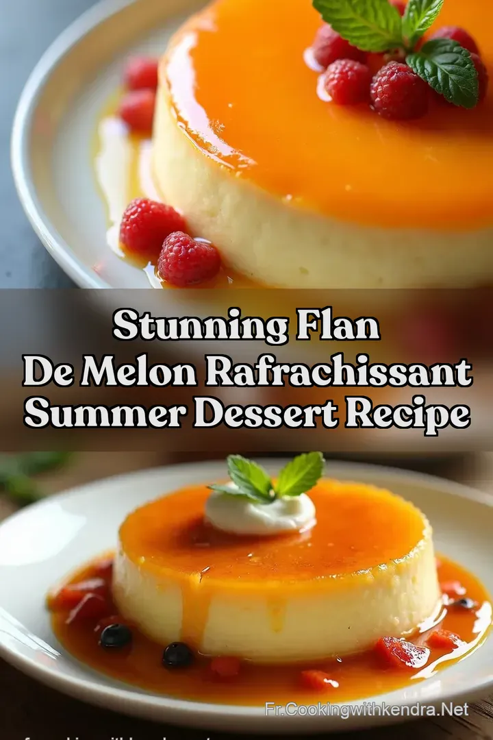 Stunning Flan de Melon Rafrachissant Summer Dessert Recipe
