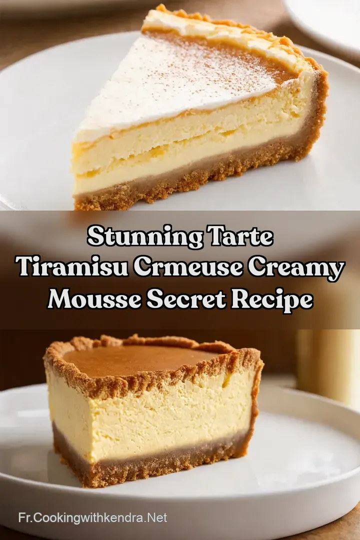 Stunning Tarte Tiramisu Crmeuse Creamy Mousse Secret Recipe