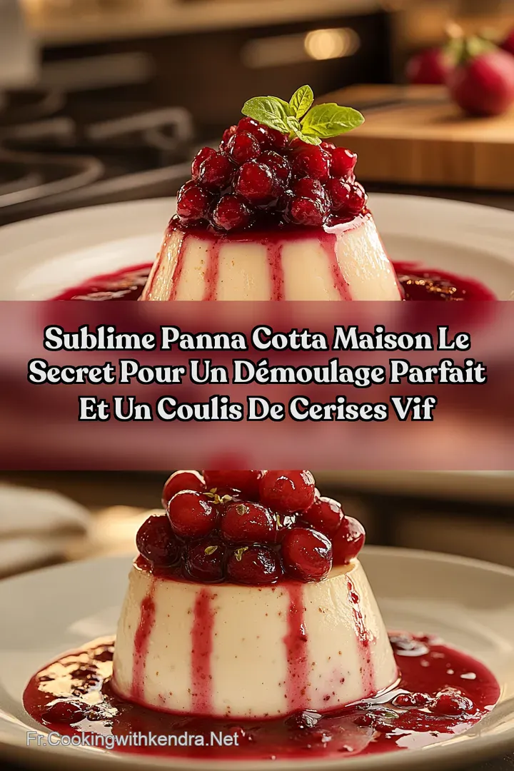 Sublime Panna Cotta Maison Le Secret pour un D&eacute;moulage Parfait et un Coulis de Cerises Vif