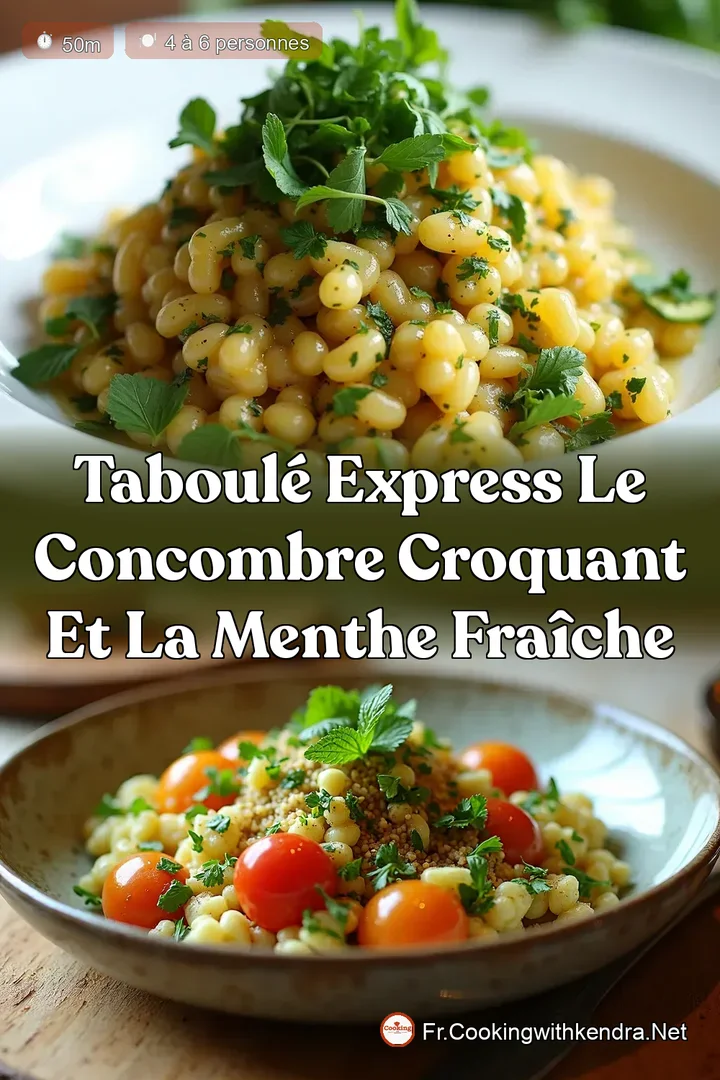Taboul&eacute; Express Le Concombre Croquant et la Menthe Fra&icirc;che