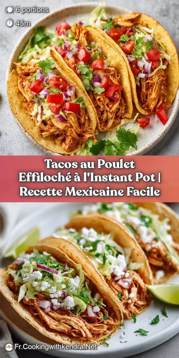 Close-up of a warm taco brimming with tender shredded chicken, drizzled with a creamy sauce, and sprinkled with green herbs.