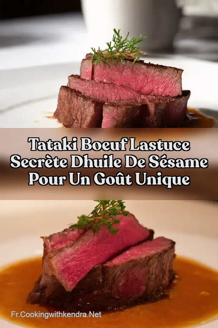 Tataki Boeuf LAstuce Secr&egrave;te dHuile de S&eacute;same pour un Go&ucirc;t Unique