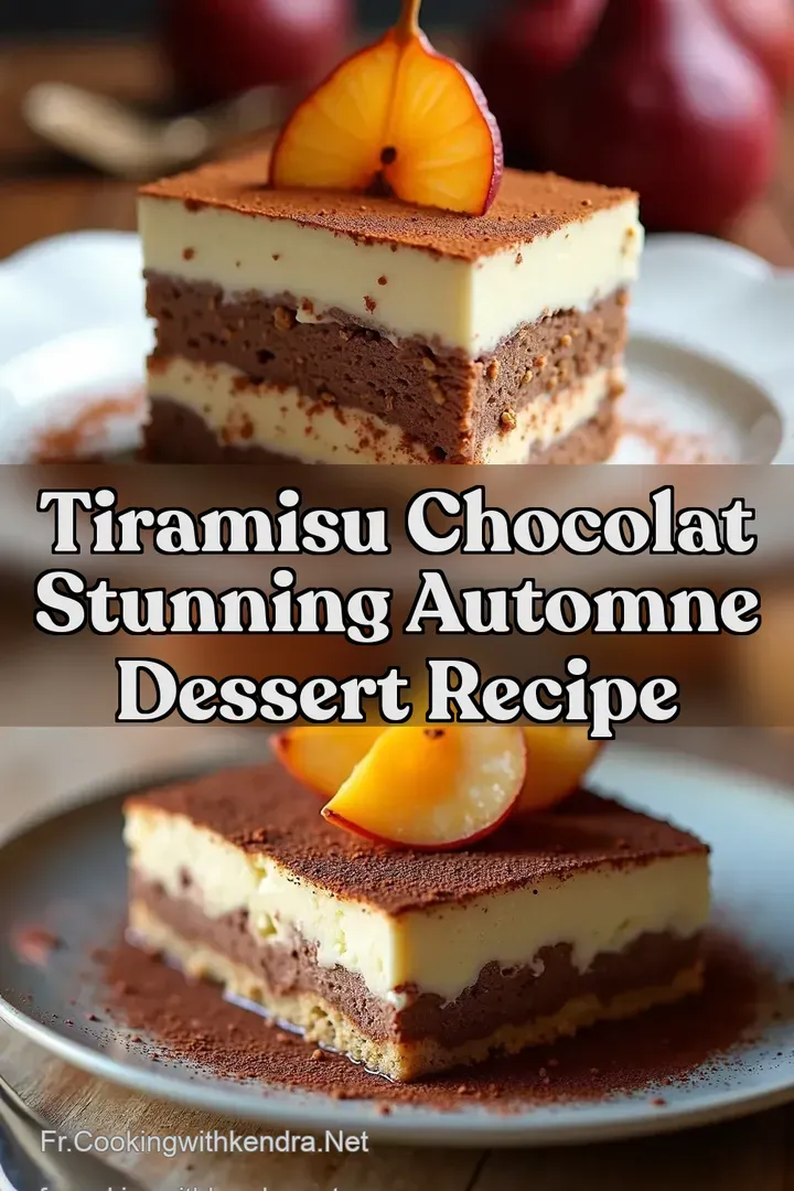 Tiramisu Chocolat Stunning Automne Dessert Recipe