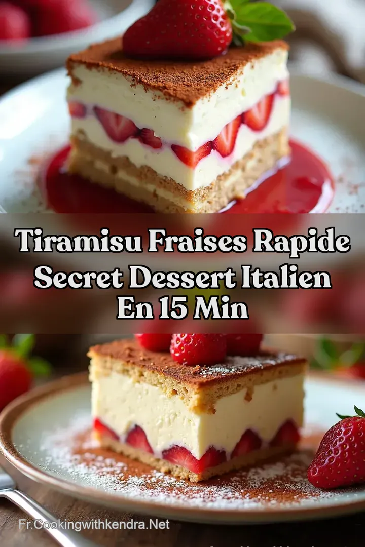 Tiramisu Fraises Rapide Secret Dessert Italien en 15 Min