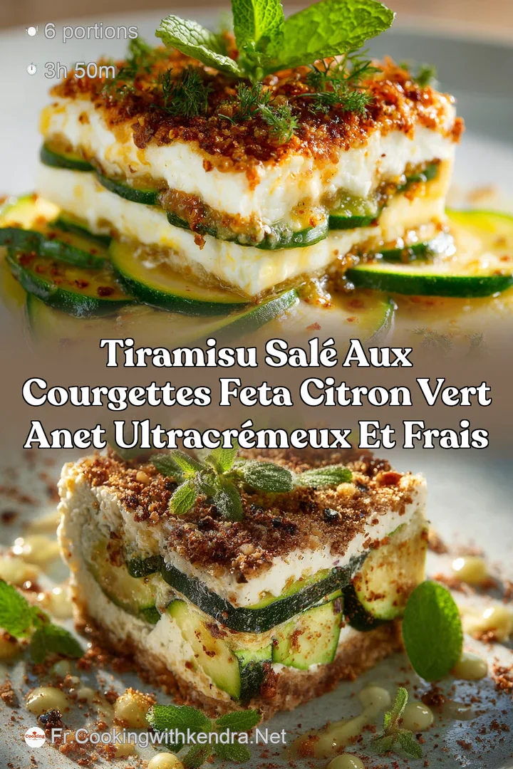Tiramisu Sal&eacute; aux Courgettes Feta Citron Vert Anet Ultracr&eacute;meux et frais