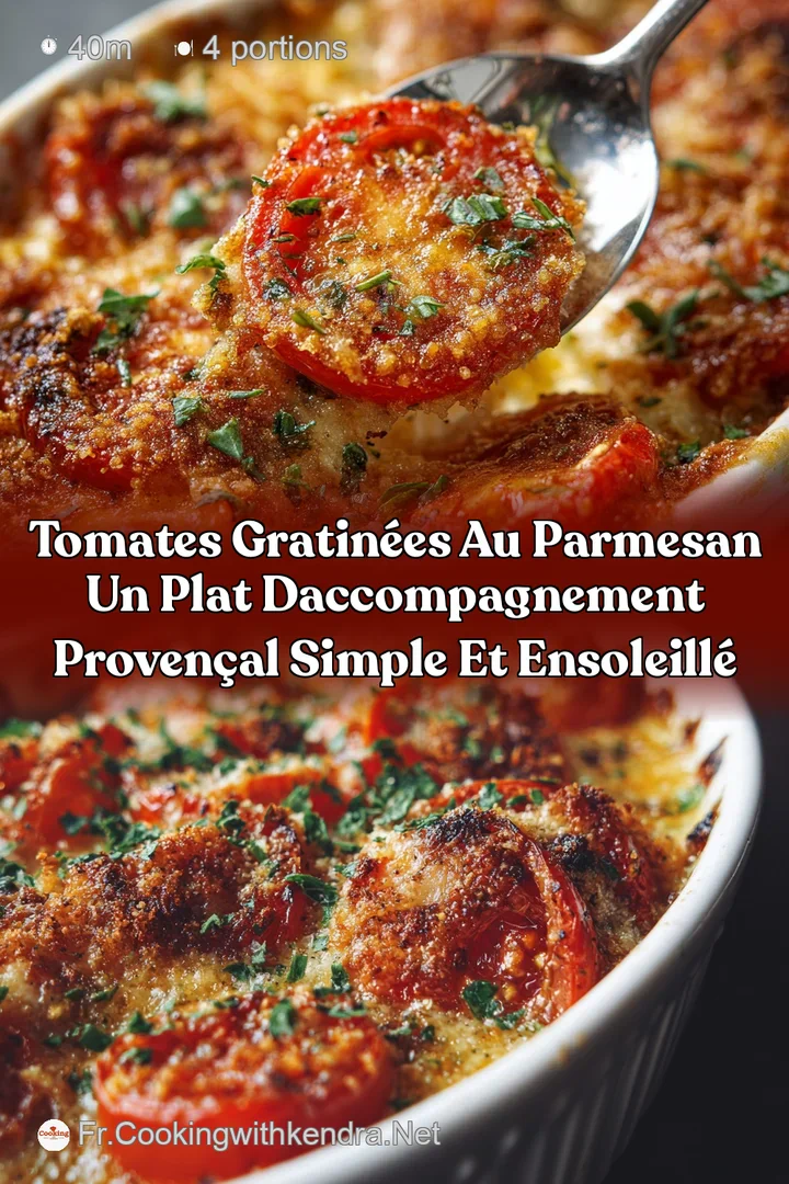 Tomates Gratin&eacute;es au Parmesan Un plat daccompagnement proven&ccedil;al simple et ensoleill&eacute;