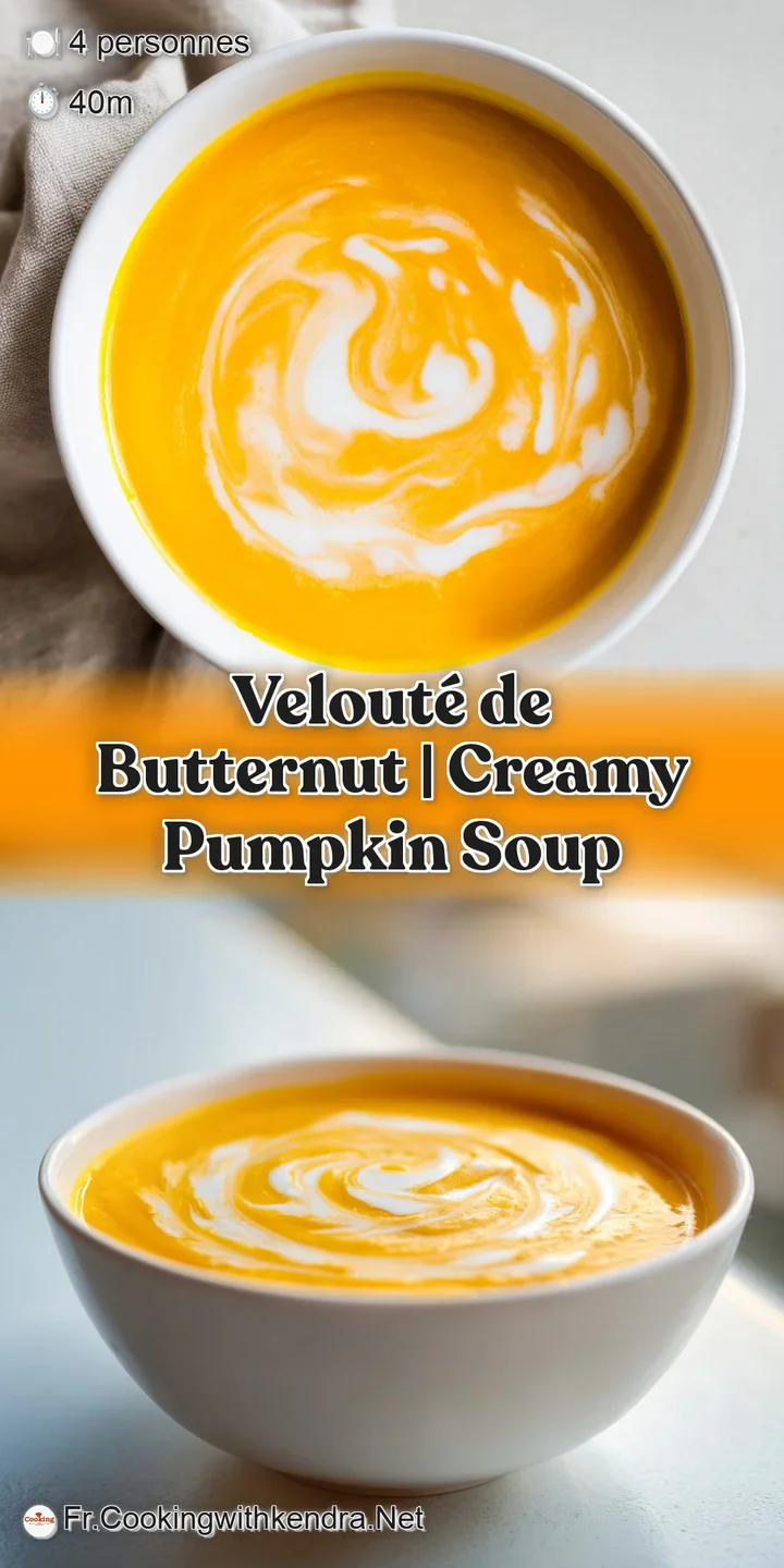 Gros plan sur une texture velout&eacute;e orange intense avec des gouttes de cr&egrave;me blanche et un aspect onctueux et fumant.