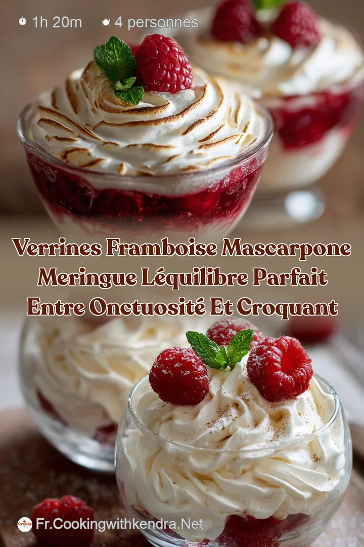 Verrines Framboise Mascarpone Meringue L&eacute;quilibre parfait entre onctuosit&eacute; et croquant