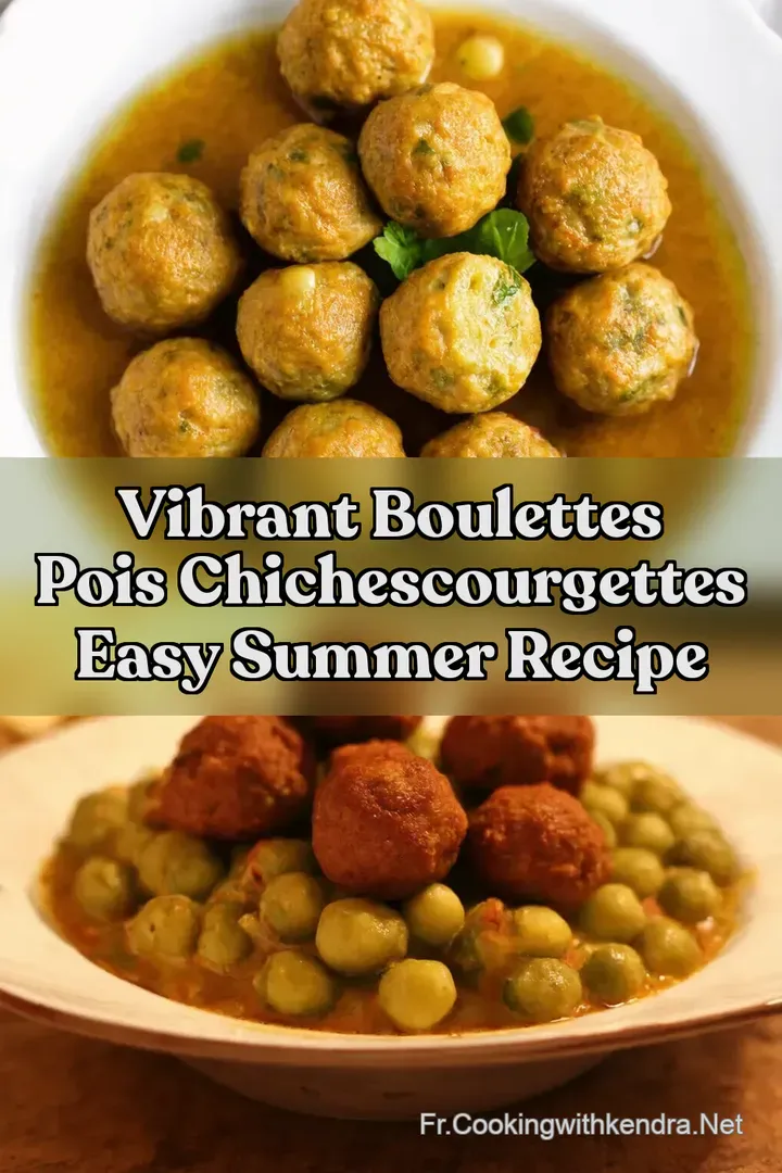 Vibrant Boulettes Pois ChichesCourgettes Easy Summer Recipe