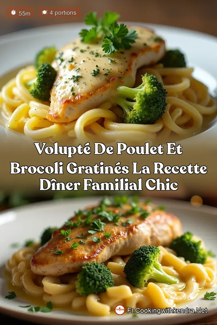 Volupt&eacute; de Poulet et Brocoli Gratin&eacute;s La Recette D&icirc;ner Familial Chic