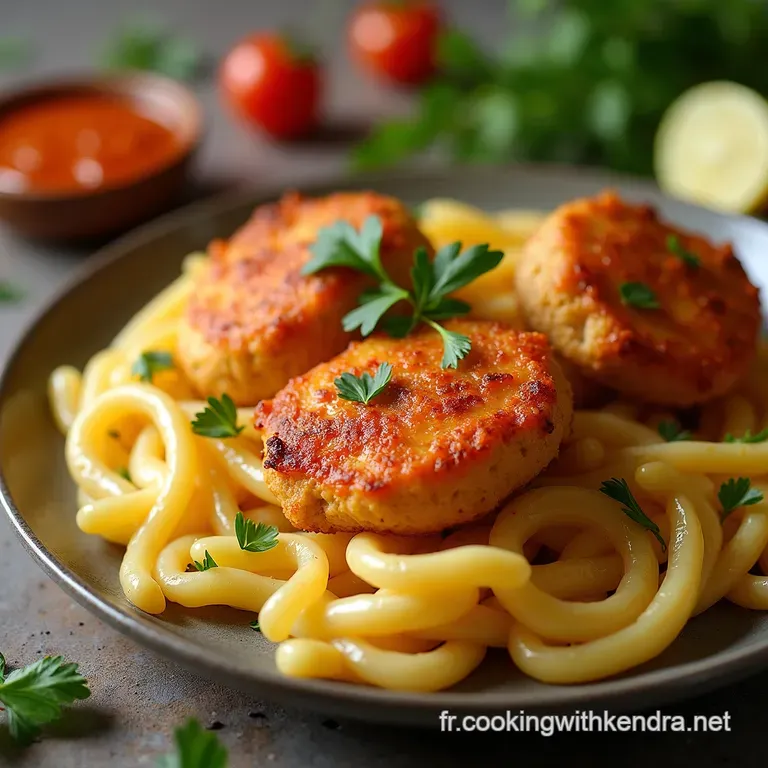 Aiguillettes de Poulet Cr&egrave;me Poivre Vert et Champignons