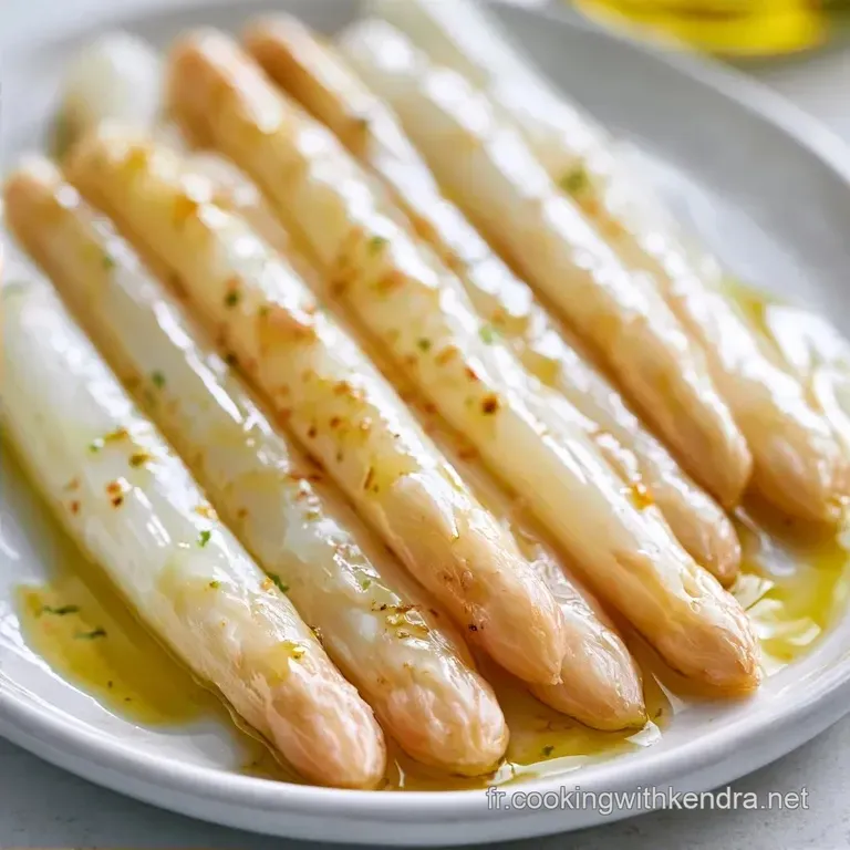 Asperges Blanches Vapeur: Texture Nacr&eacute;e et Tendre