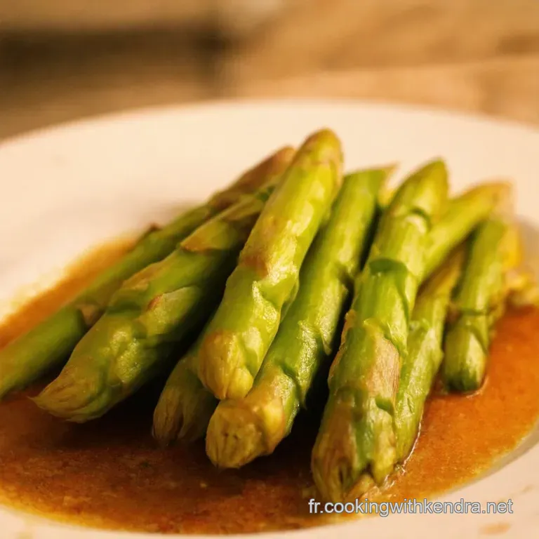 Asperges Vertes &Agrave; Leau Bouillante Sauce Mousseline Divine presentation