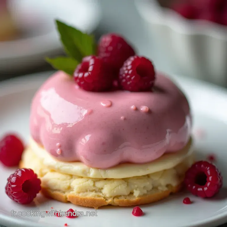 Bavarois Framboise sur Biscuit Croquant