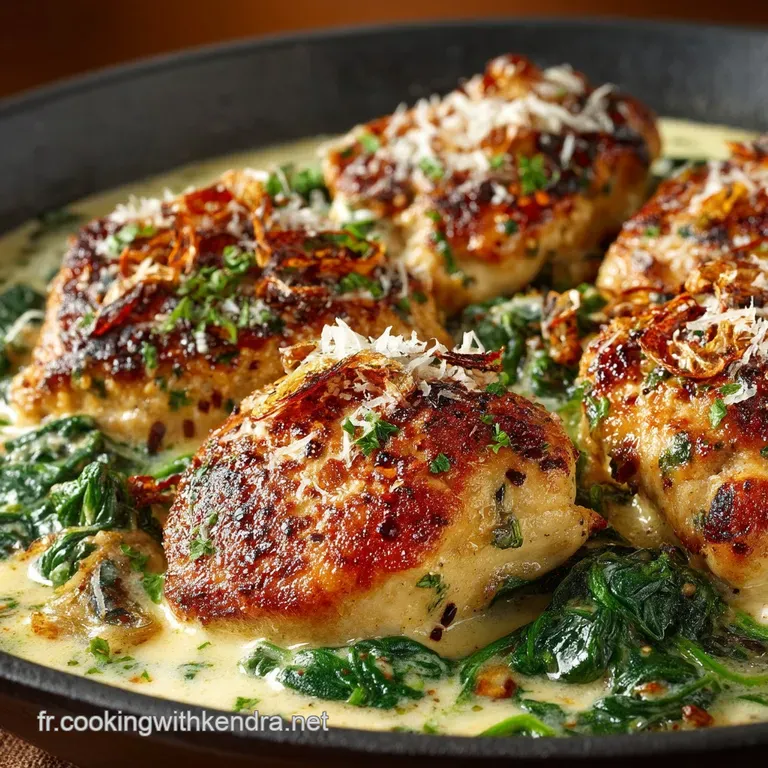 Supr&ecirc;mes De Poulet &Agrave; La Toscane Sauce Cr&eacute;m&eacute;e Au Parmesan Inoubliable presentation