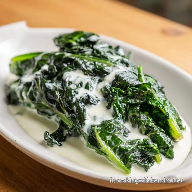 L&eacute;gumes verts tendres dispos&eacute;s avec soin dans une assiette blanche, entour&eacute;s d'un velout&eacute; blanc brillant et chaud.
