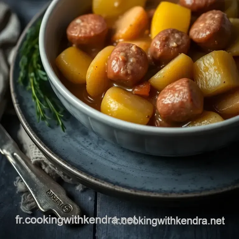 Boudin Blanc Aux Pommes Fondantes &Agrave; La Normande presentation