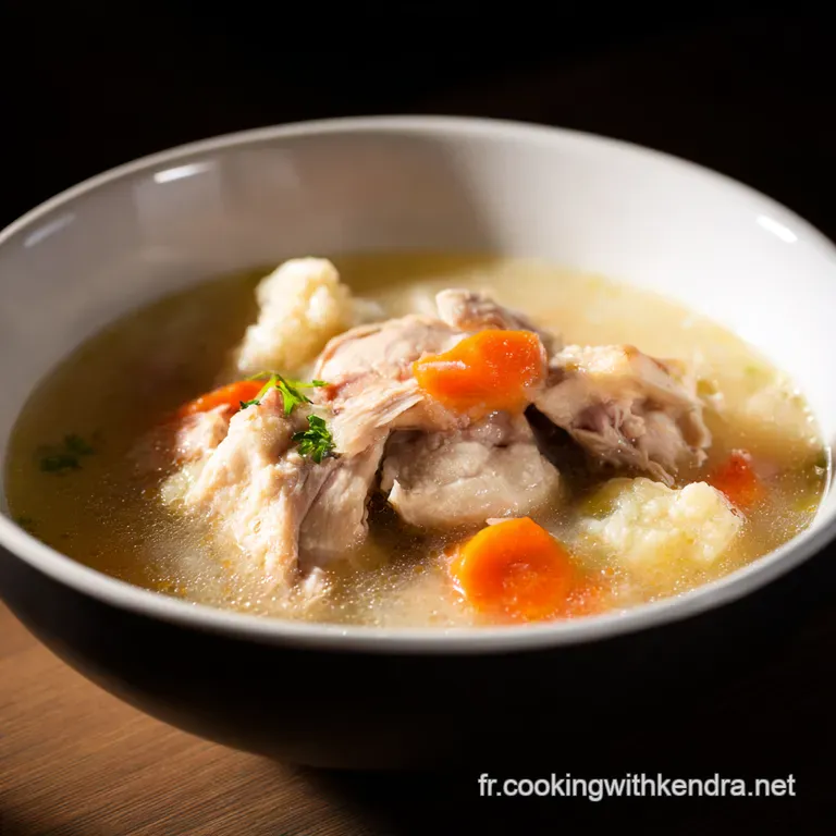 Bouillon De Poulet Maison R&eacute;confortant presentation