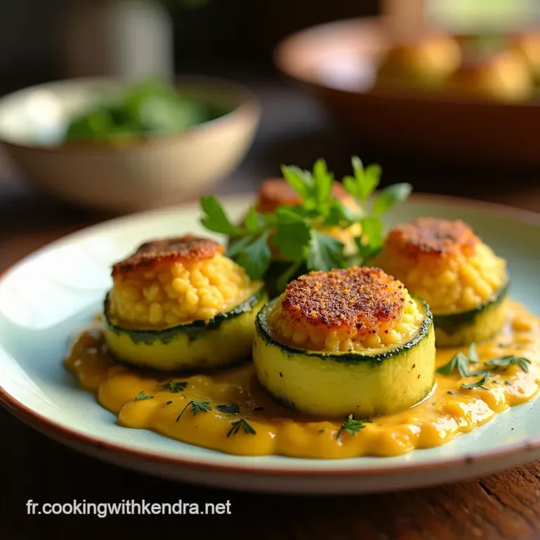 Les Fines Boulettes De Courgette Et Feta Nuage De Sauce Curry Doux presentation