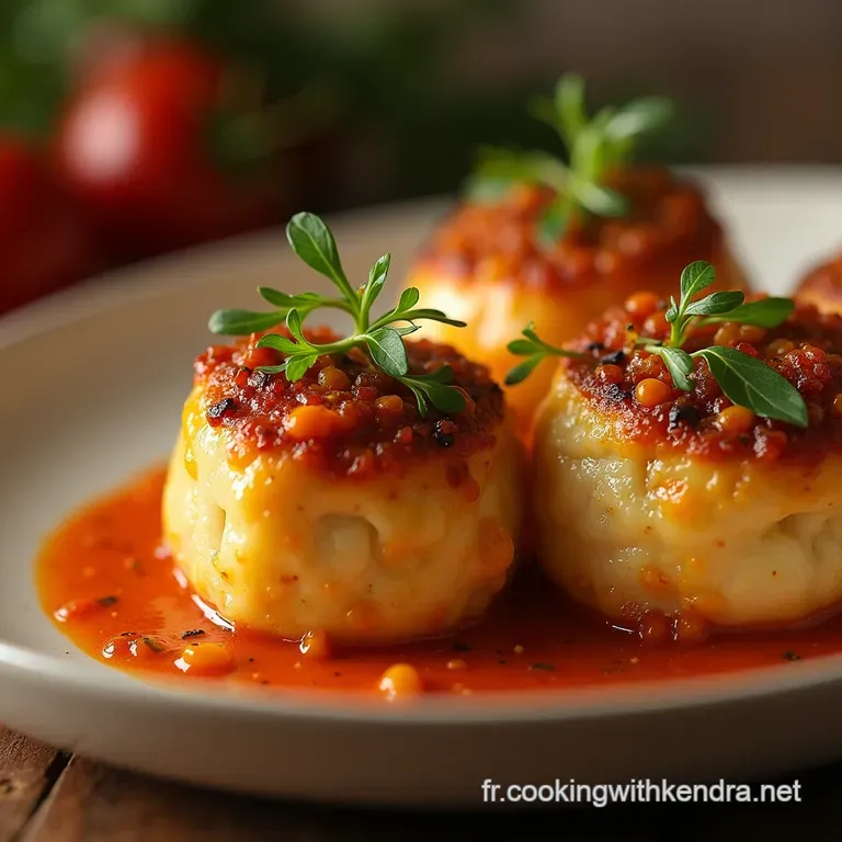 Les Boulettes De M&eacute;m&eacute; Fa&ccedil;on Bourgeoise Tendres Boulettes De Viande Dans Une Cr&egrave;me De Poivrons Rouges R&ocirc;tis presentation