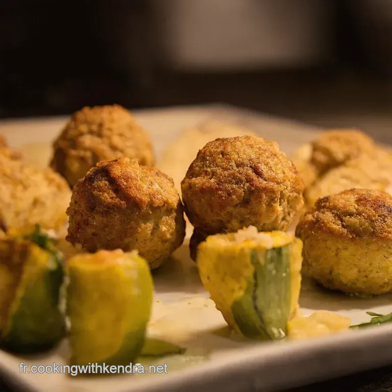Boulettes De Courgettes Au Four Parfum&eacute;es Au Basilic Et Parmesan presentation